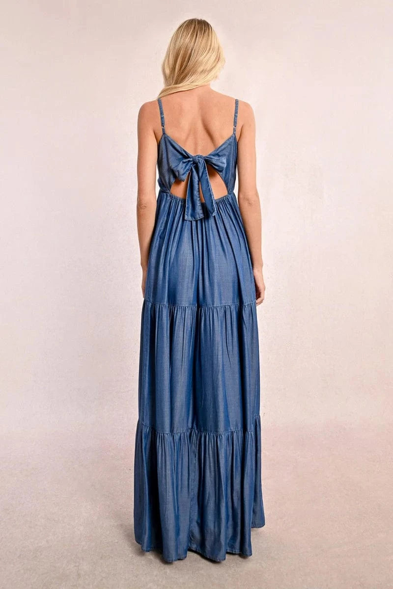 Molly Bracken Dress Aria Long Ruffled Tencel Dress