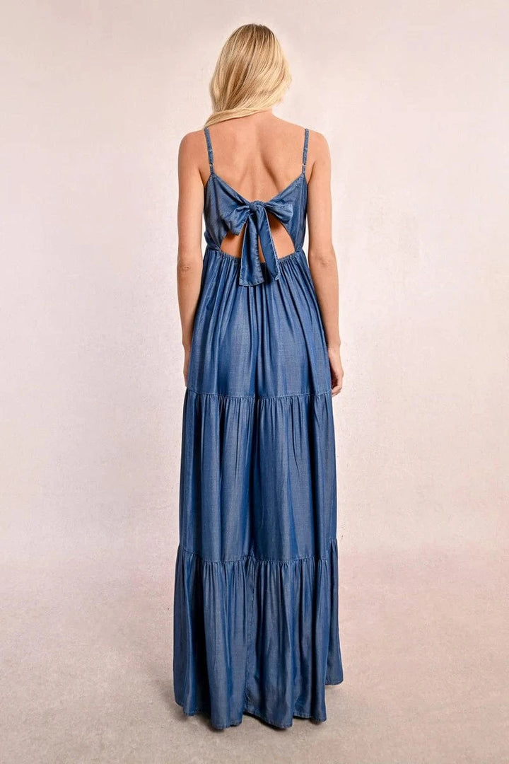 Molly Bracken Dress Aria Long Ruffled Tencel Dress