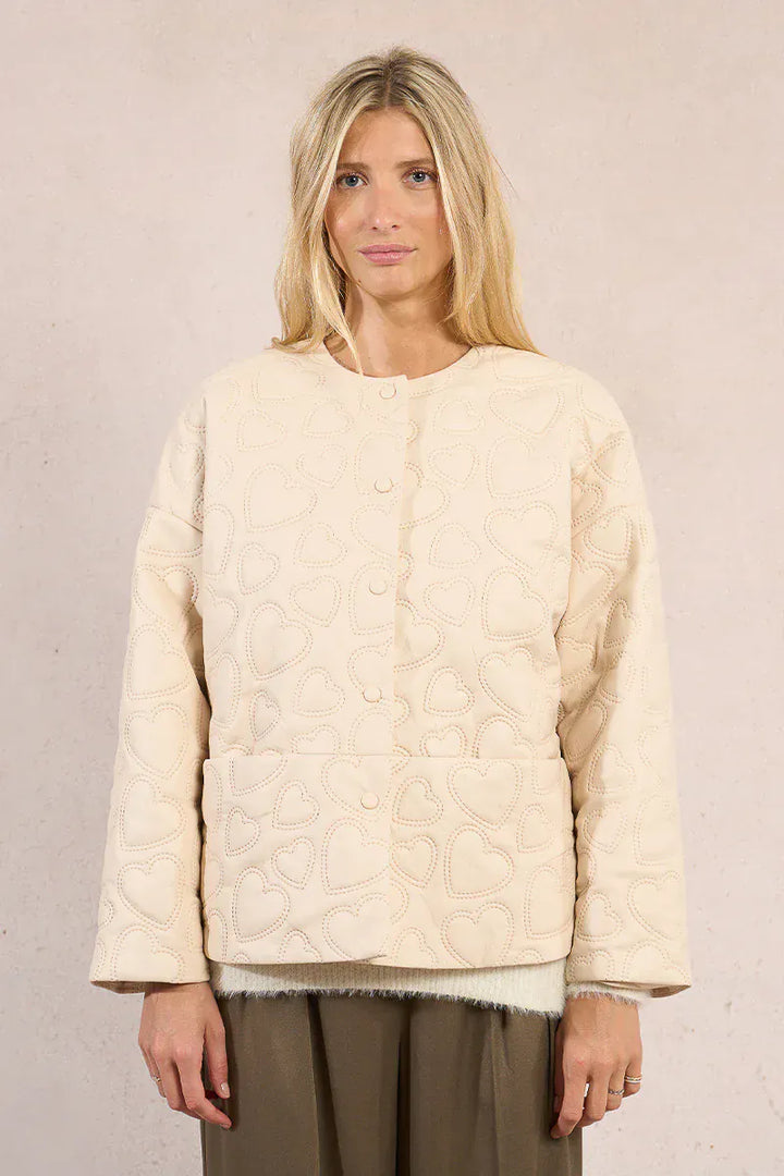 Molly Bracken Jacket Off White / XS Layla Quilted Hearts Jacket