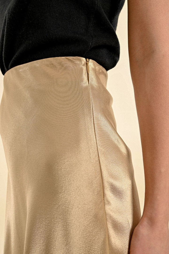 Molly Bracken Skirt Giselle Long Satin Skirt