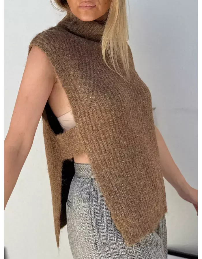 Molly Bracken Sweater Camel / XS Nova Turtleneck Open Sweater