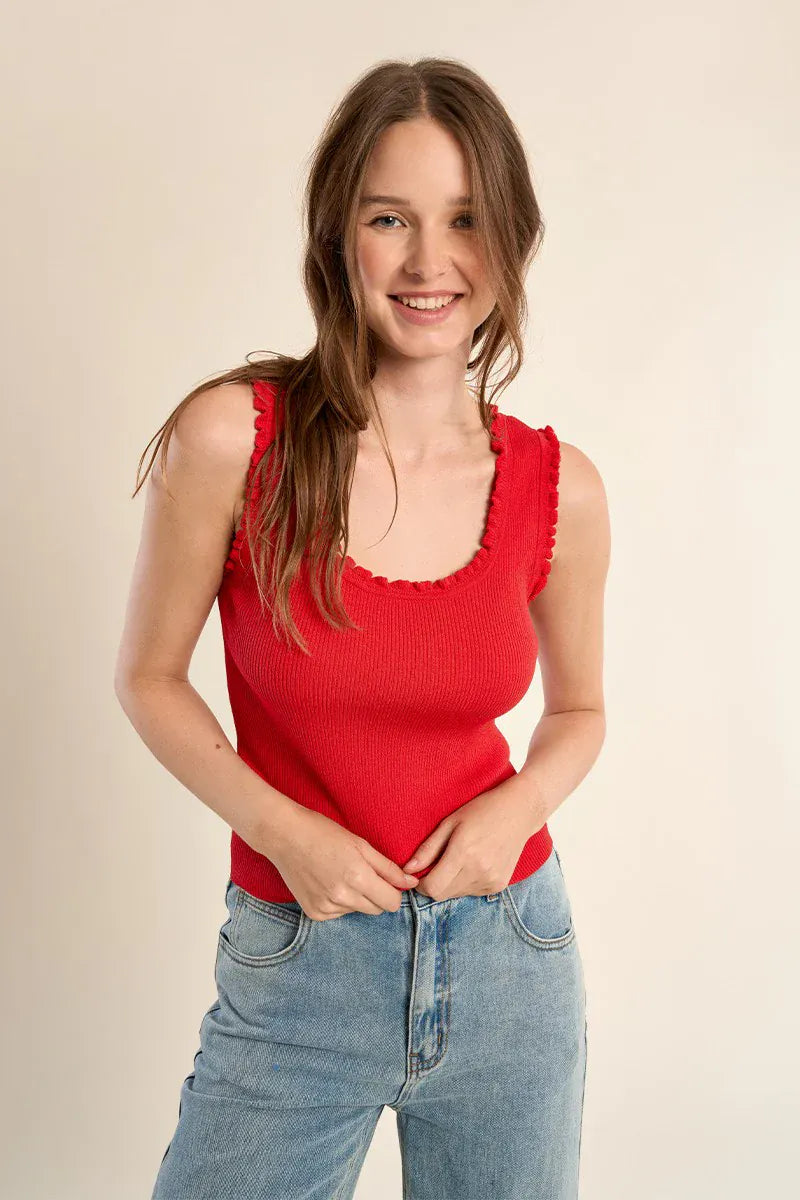 Molly Bracken Tank Red / XS Sadie Ribbed Tank Top