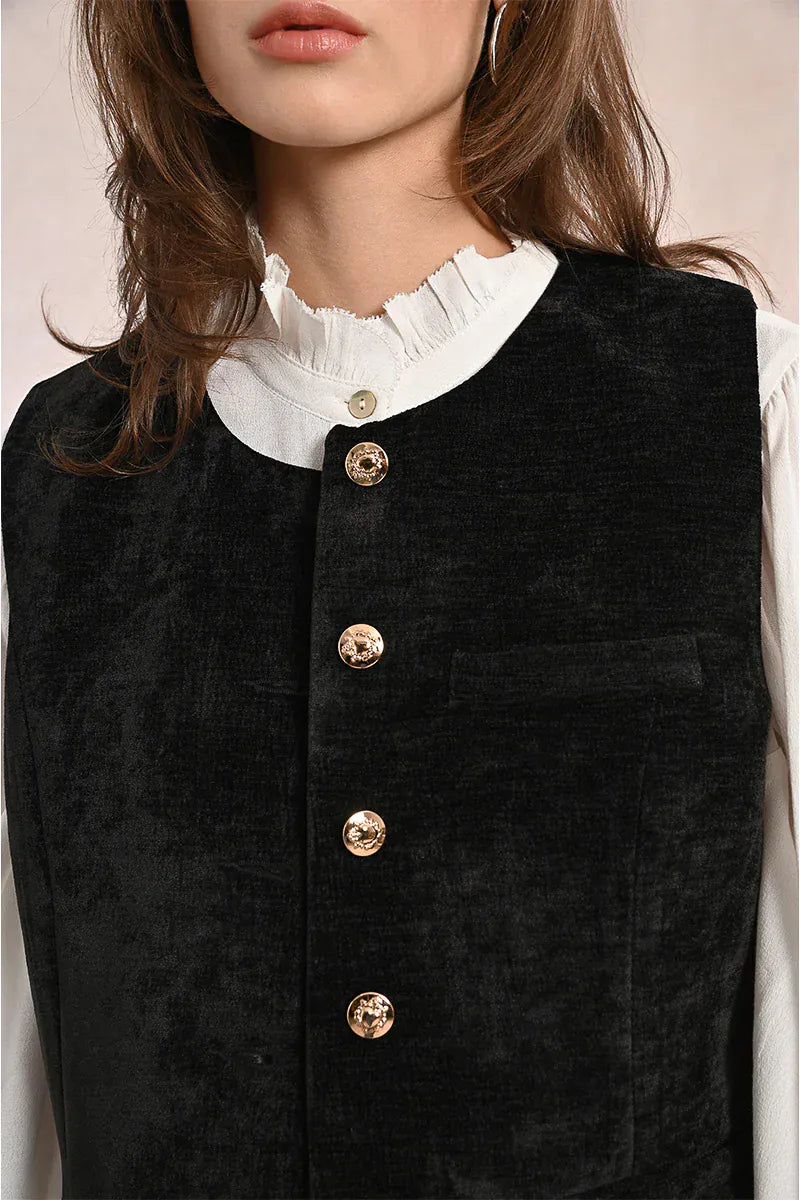 Molly Bracken Vest Miranda Button Vest