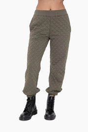Mono B Joggers Ivy Green / S Elisa Quilted Jersey Joggers