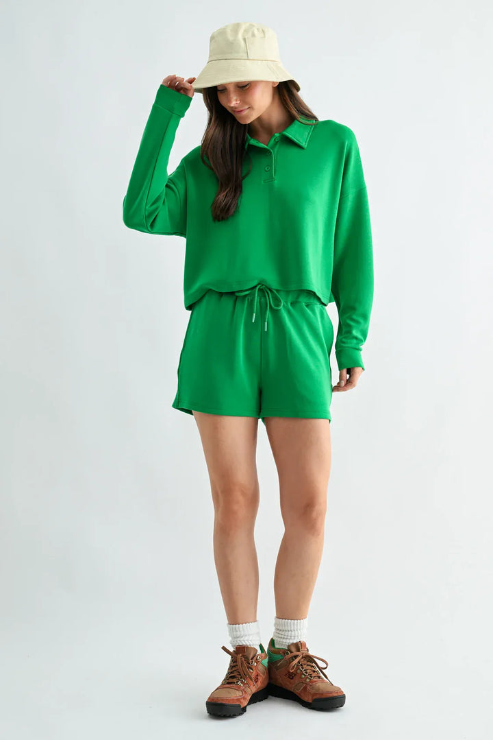 Mono B Loungewear Laguna Breakline Collared Set