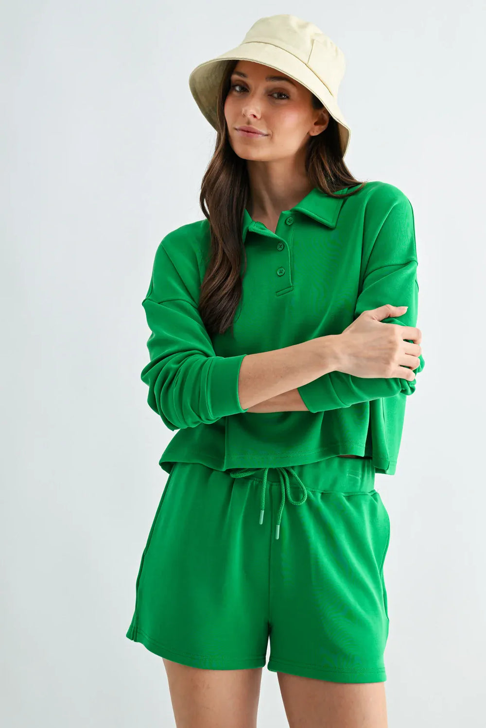 Mono B Loungewear Laguna Breakline Collared Set