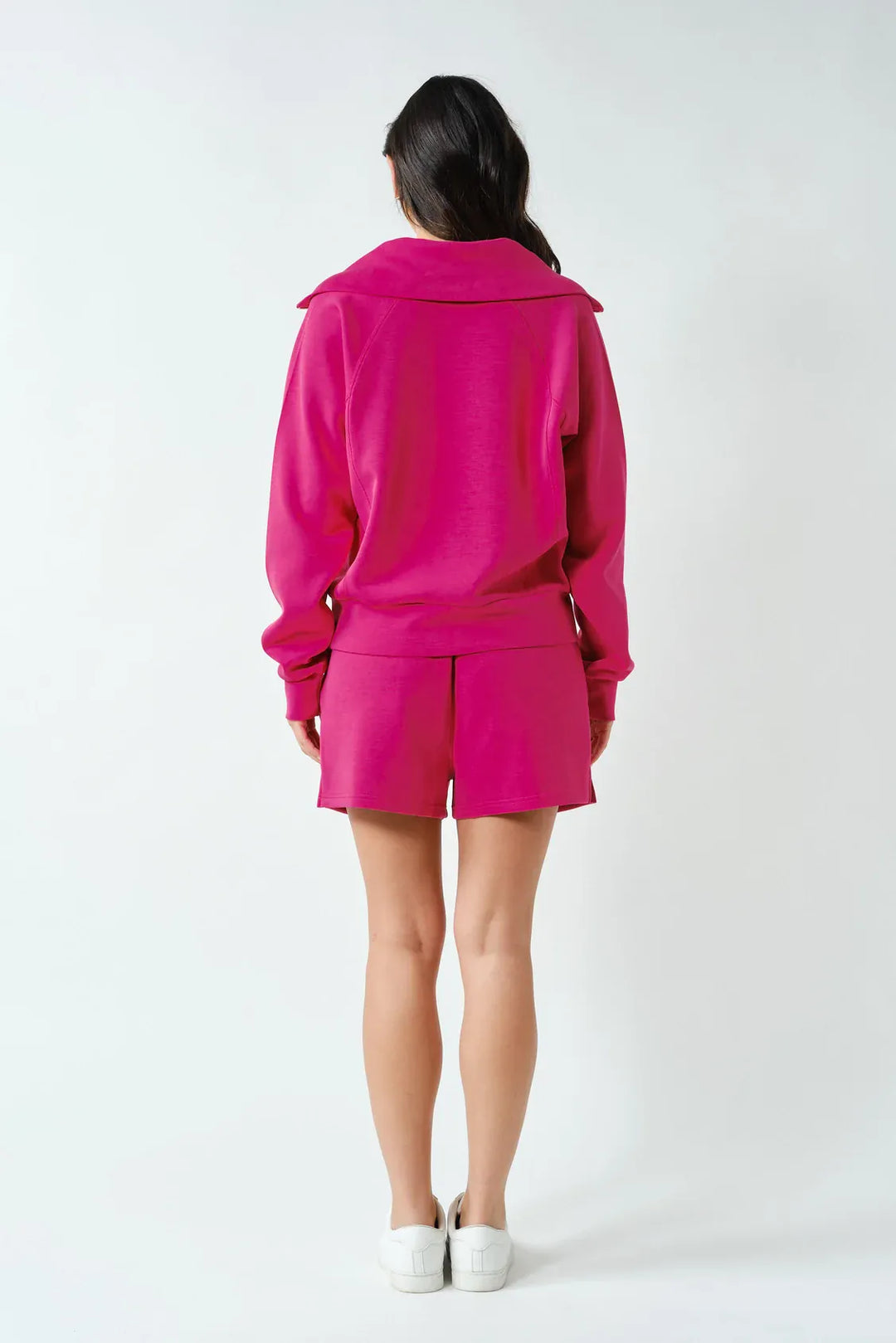 Mono B Loungewear Laguna Scuba Half Zip Pullover