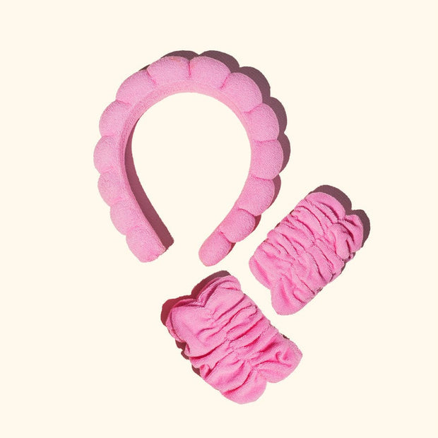 Musee Headband Hot Pink Headband + Wristband Set