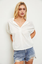 Mustard Seed Top White / S Jaylen Relaxed Fit Top