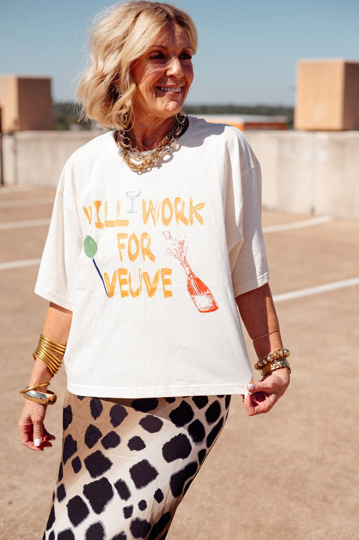 My Muse Graphic Tee White / S Will Work for Veuve Tee