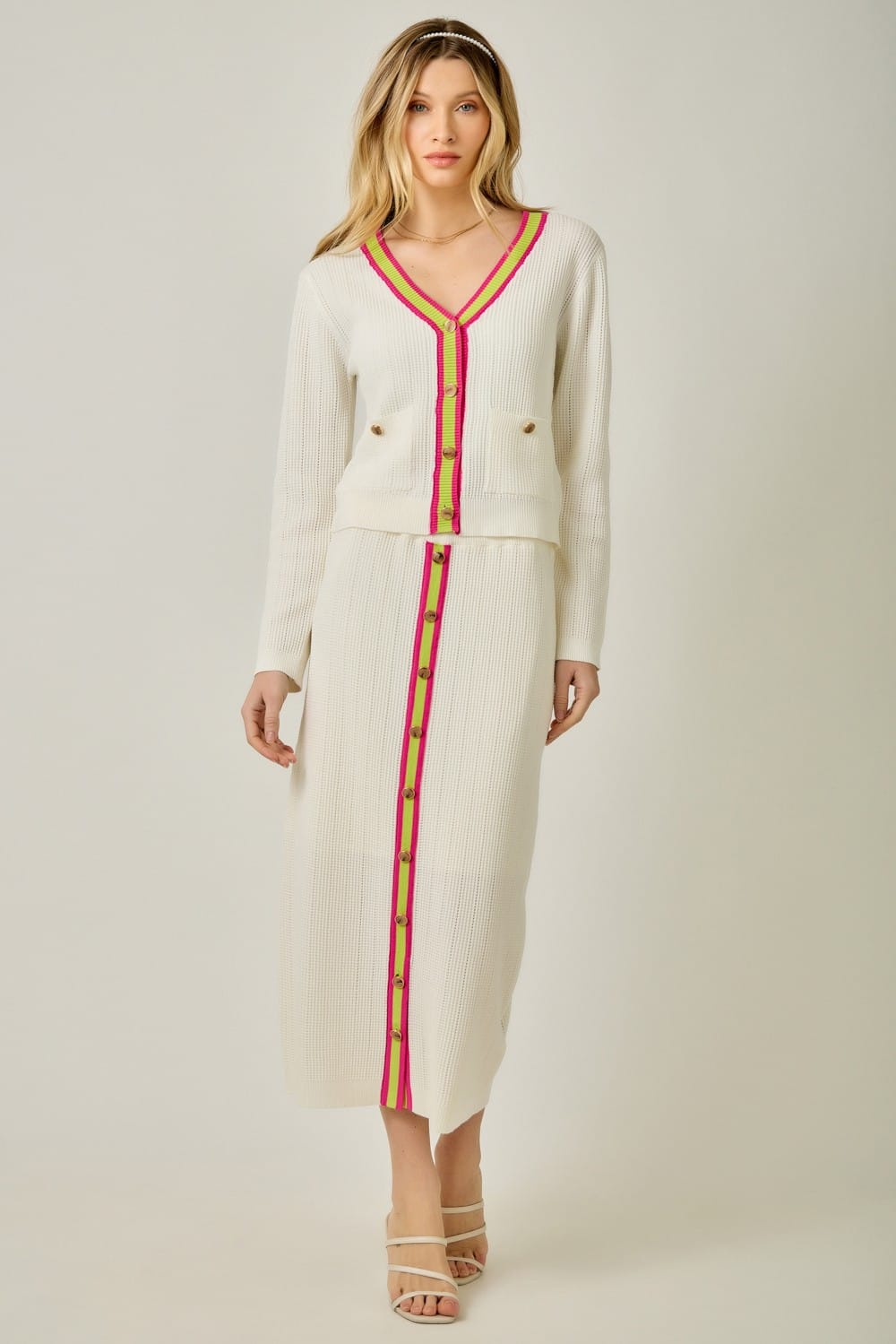 Mystree Cardigan Evie Button Front Cardi