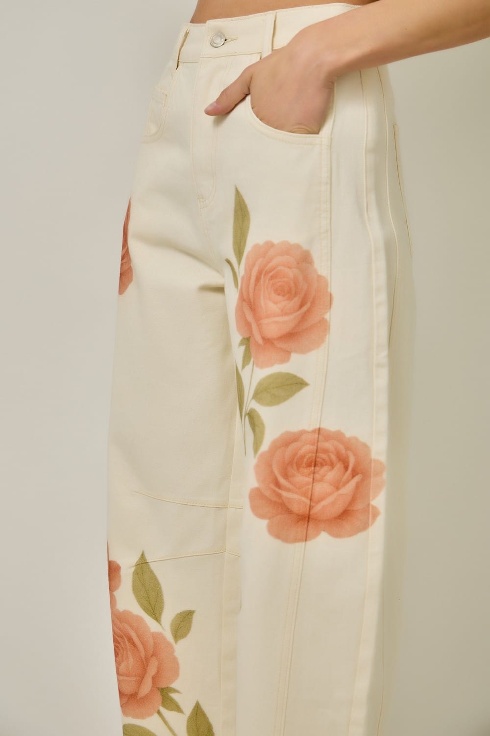 Mystree Denim Tessa Floral Barrel Jeans