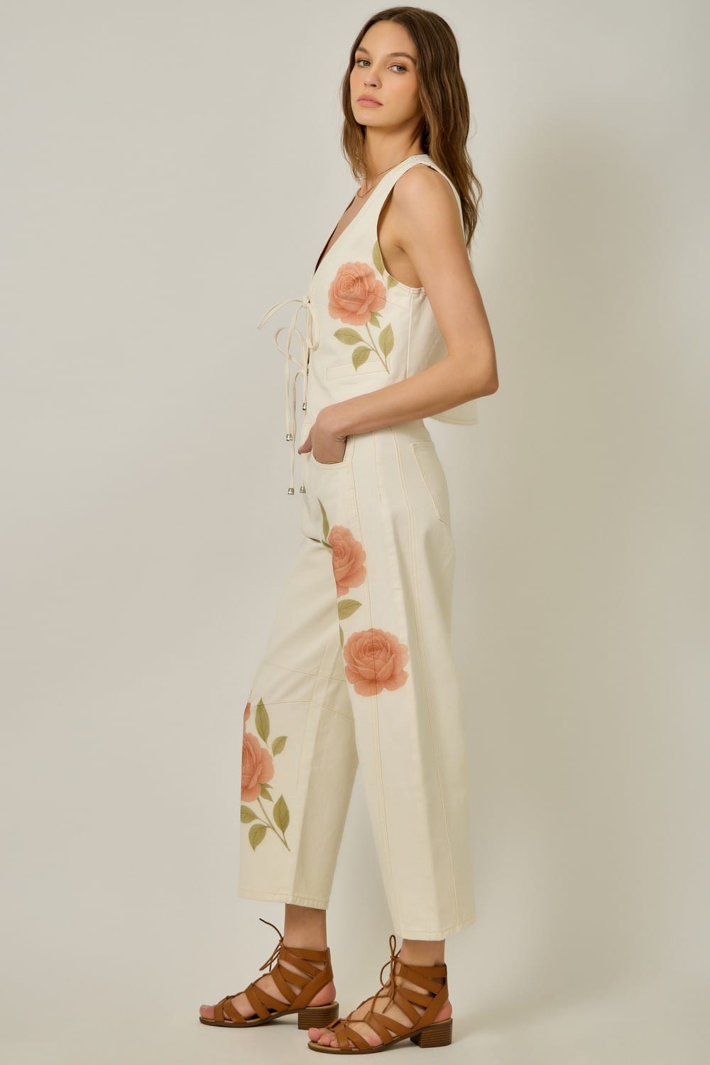 Mystree Denim Tessa Floral Barrel Jeans