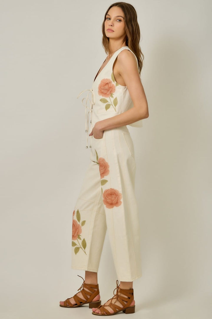 Mystree Denim Tessa Floral Barrel Jeans