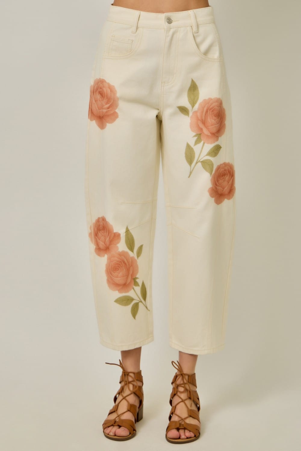 Mystree Denim Tessa Floral Barrel Jeans