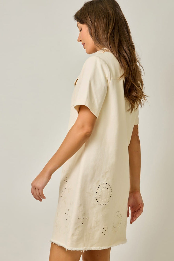 Mystree Mini Dress Lena Embroidered Shift Dress