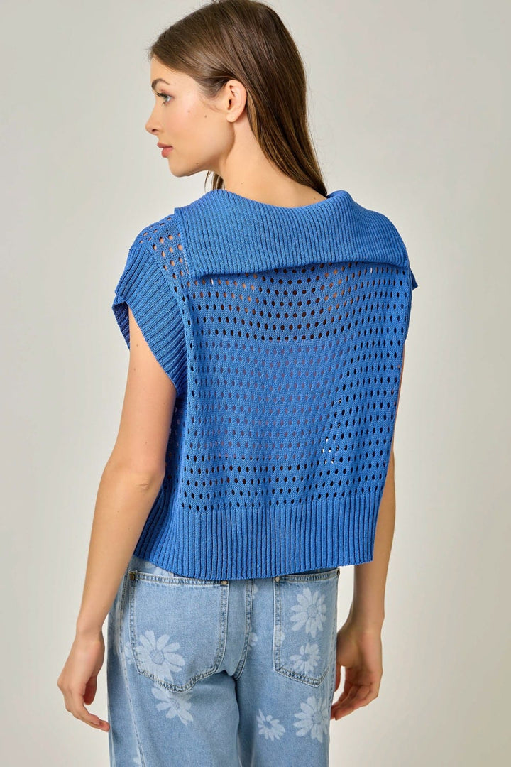 Mystree Sweater Elaina Zip-Up Short Sweater