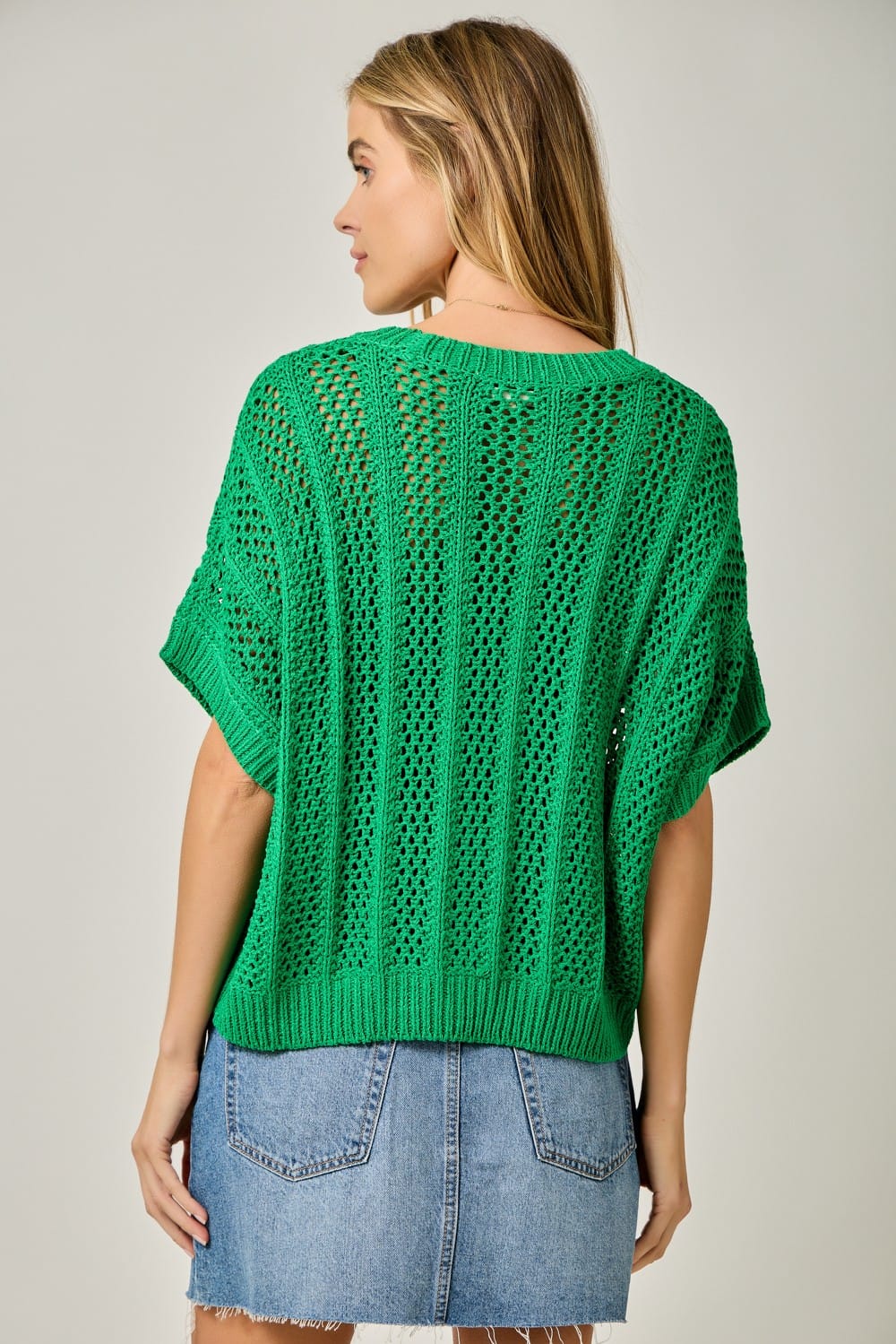 Mystree Sweater Lena Crochet Dolman Sweater