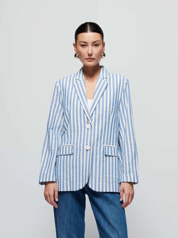 Nation LTD Blazer Parisian Blue Stripe / XS Beau Blazer