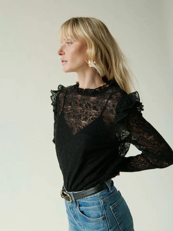 Nation LTD Top Black / S Cara Lace Top