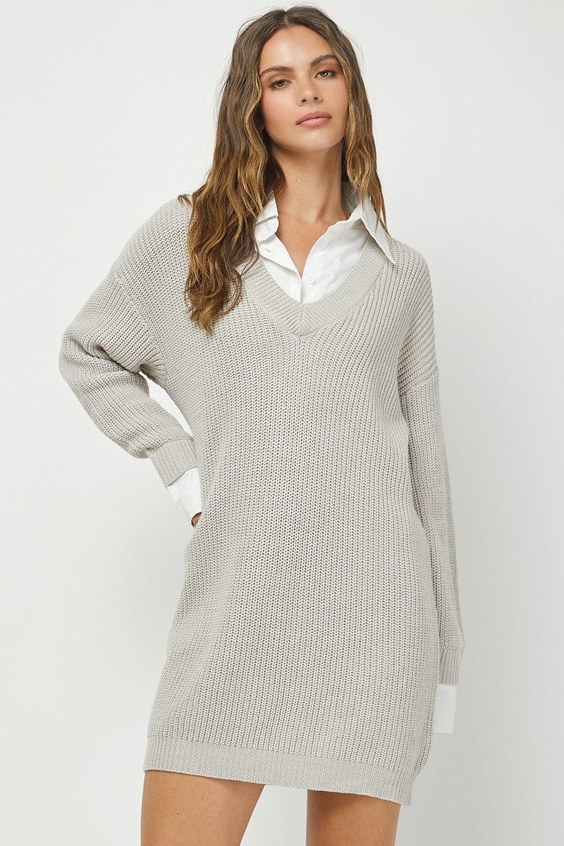 Needii Dress Grey / S Charlee Sweater Dress