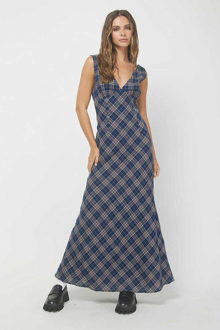 Needii Dress Navy / S Heidi Plaid Dress