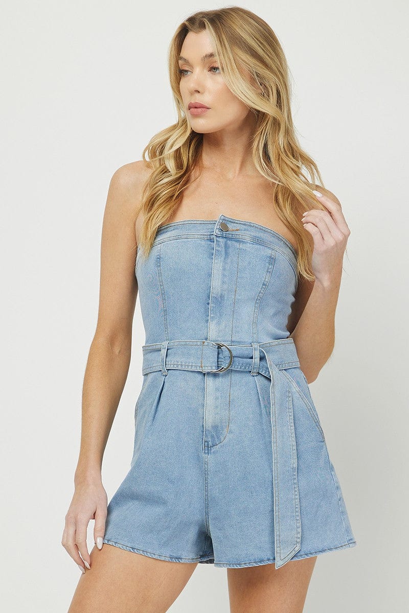 Needii Romper Washed Denim / S Haley Denim Romper