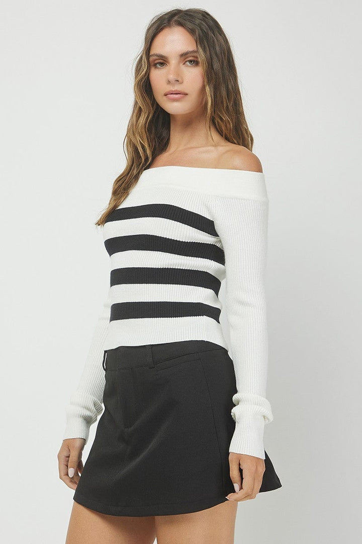 Needii Top Dania Striped Sweater Top