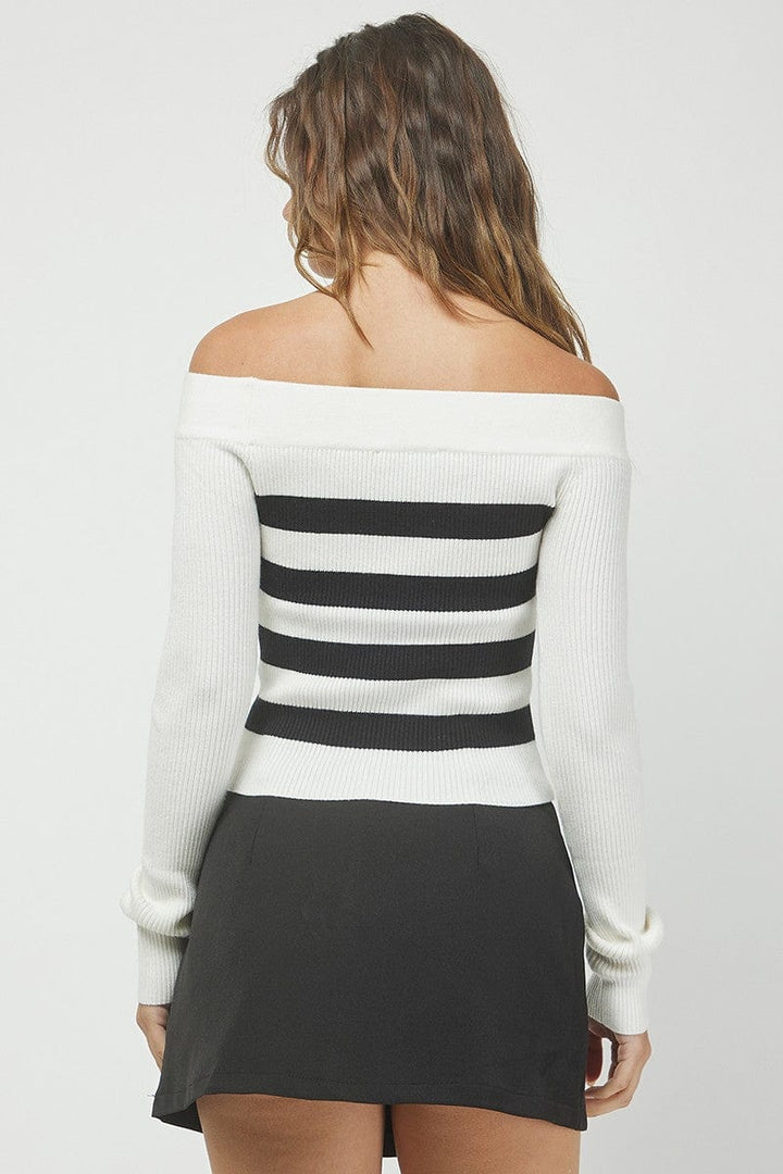 Needii Top Dania Striped Sweater Top