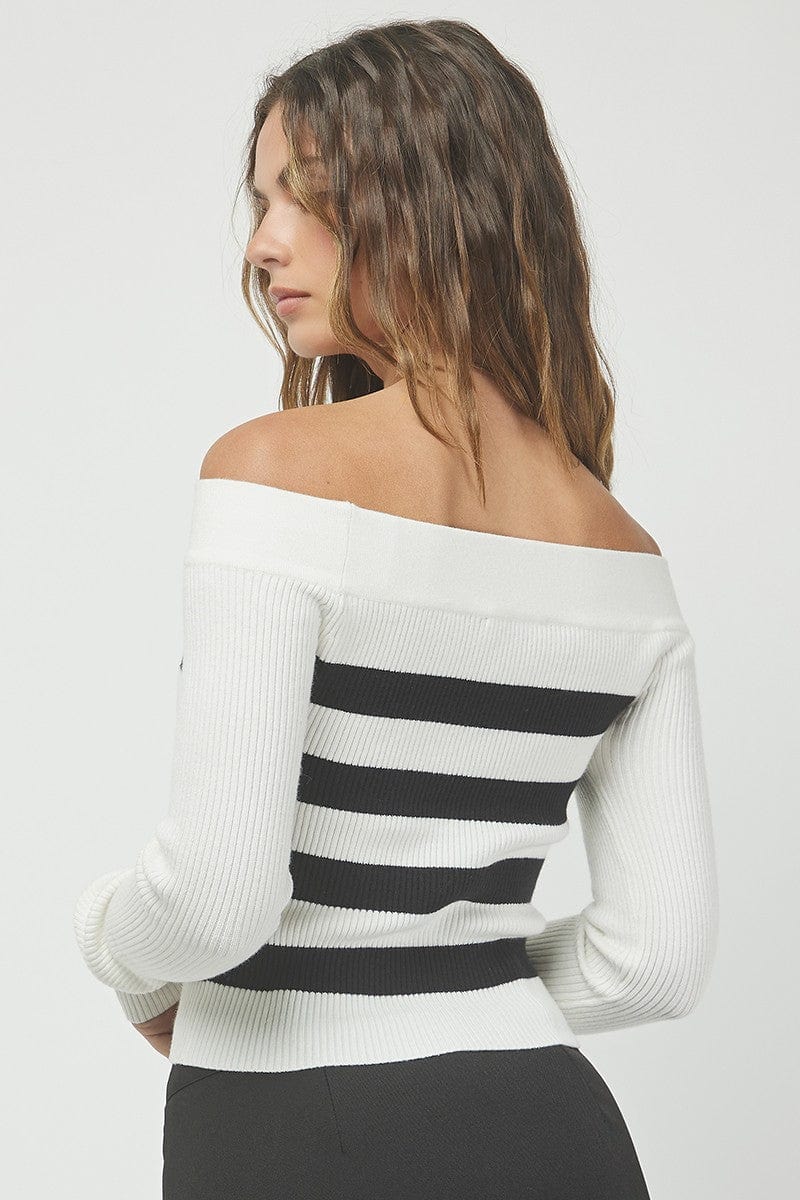 Needii Top Dania Striped Sweater Top