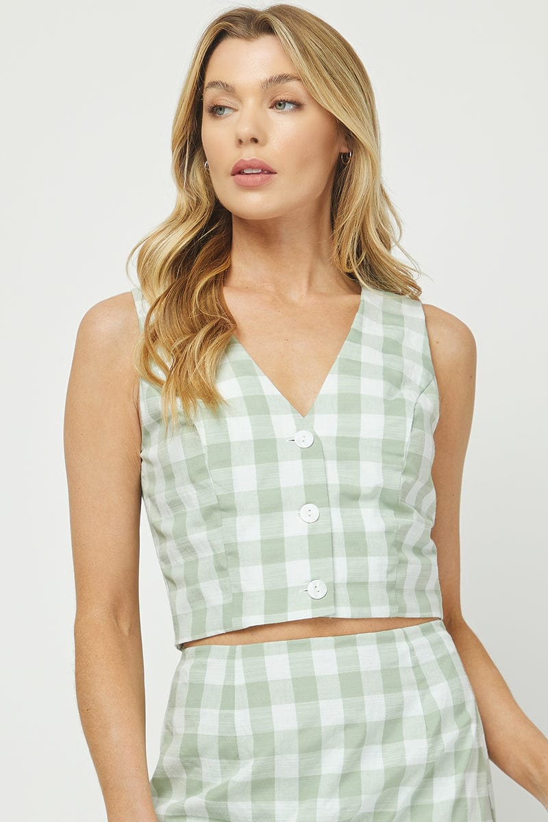 Needii Vest Lisa Checkered Vest