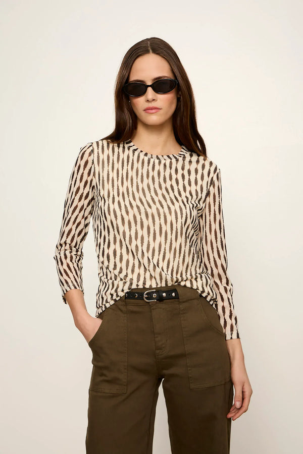 Mesh 3/4 Sleeve Top