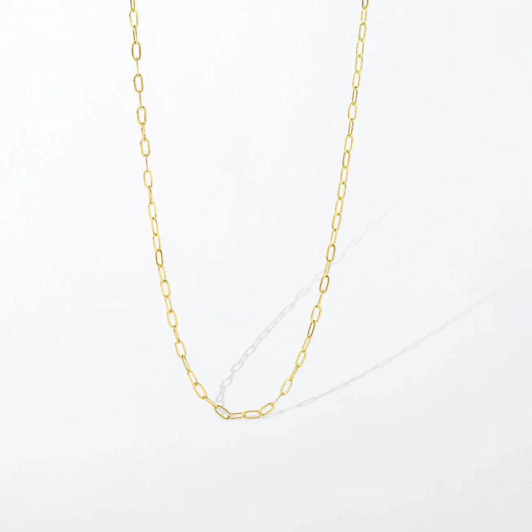 Origami Owl Necklace Dainty Paperclip Charm Necklace Chain