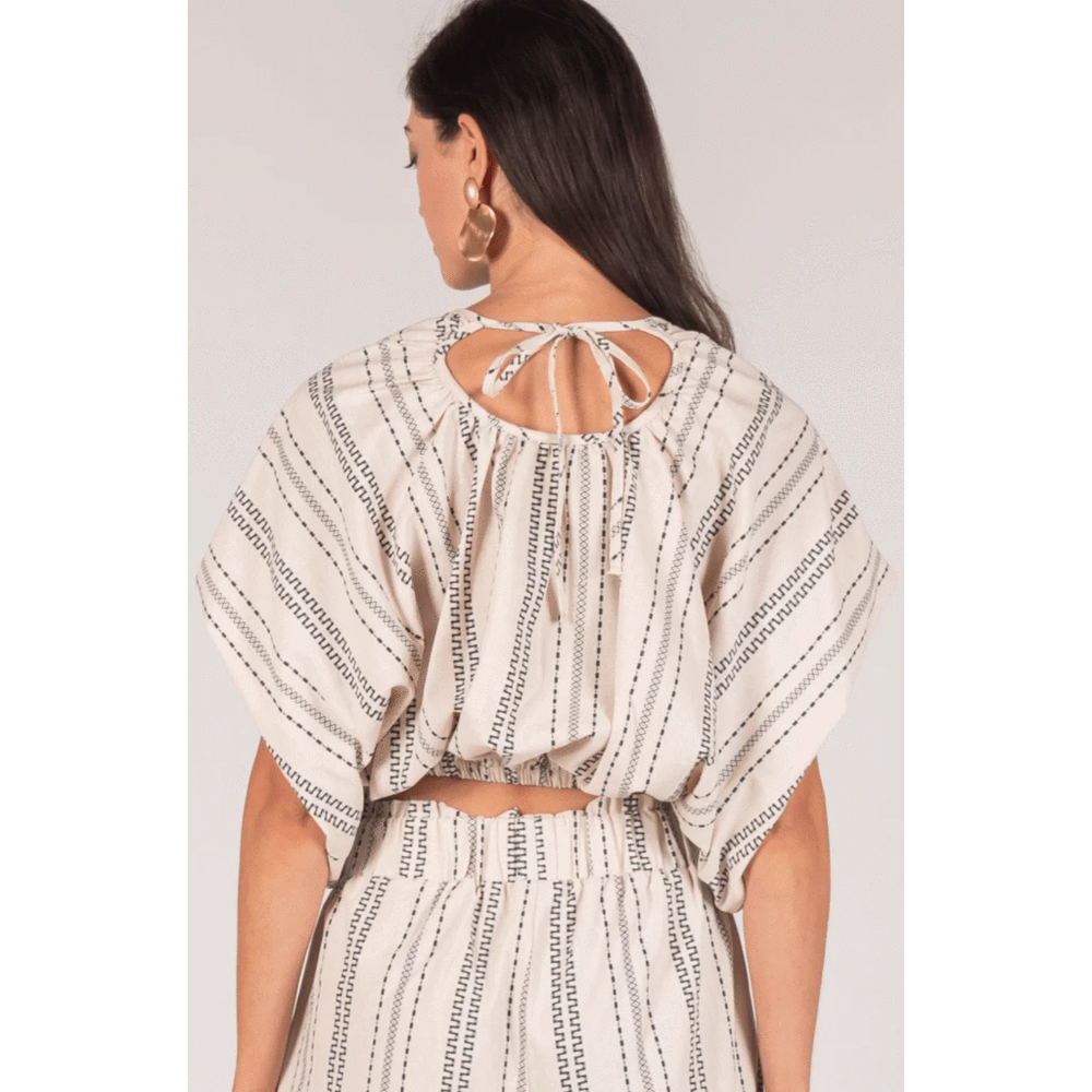 P Cill Top Mila Striped Linen Top