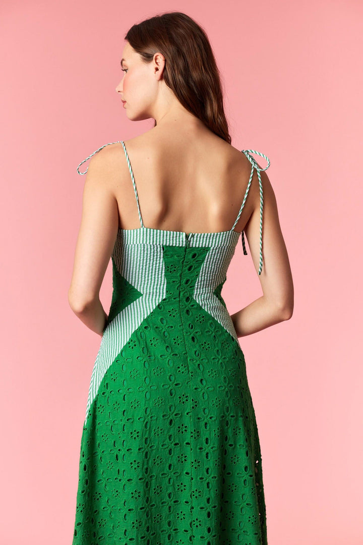 Peach Love California Maxi Dress Camilla Eyelet Stripe Dress