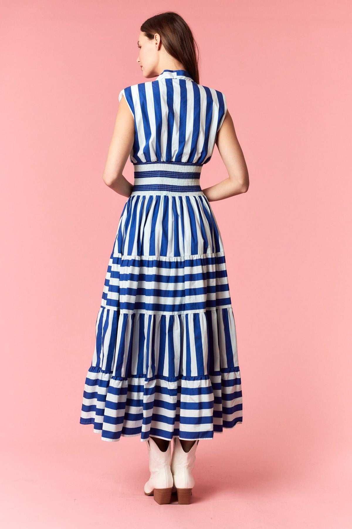 Eliza Striped Maxi Dress Teal Poppy Eliza Striped Maxi Dress Teal Poppy