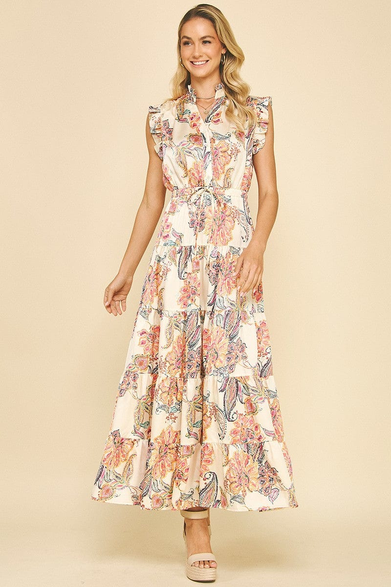 Pinch Dress Cream Multi / S Reese Floral Maxi Dress