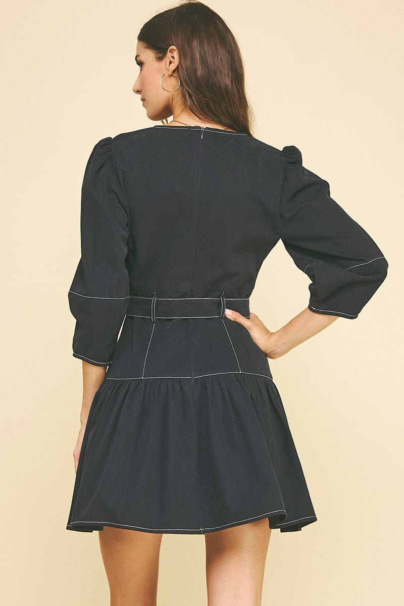 Pinch Dress Kylie Puffed Sleeve Mini Dress