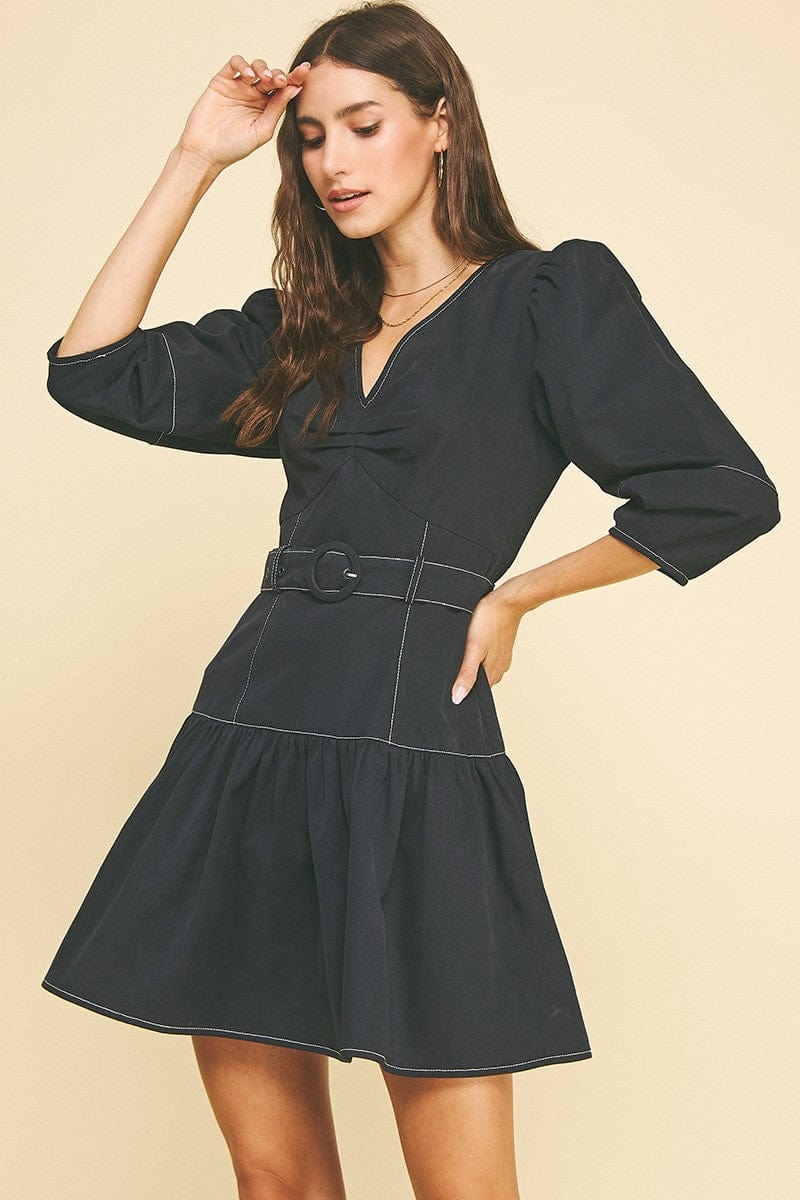 Pinch Dress Kylie Puffed Sleeve Mini Dress