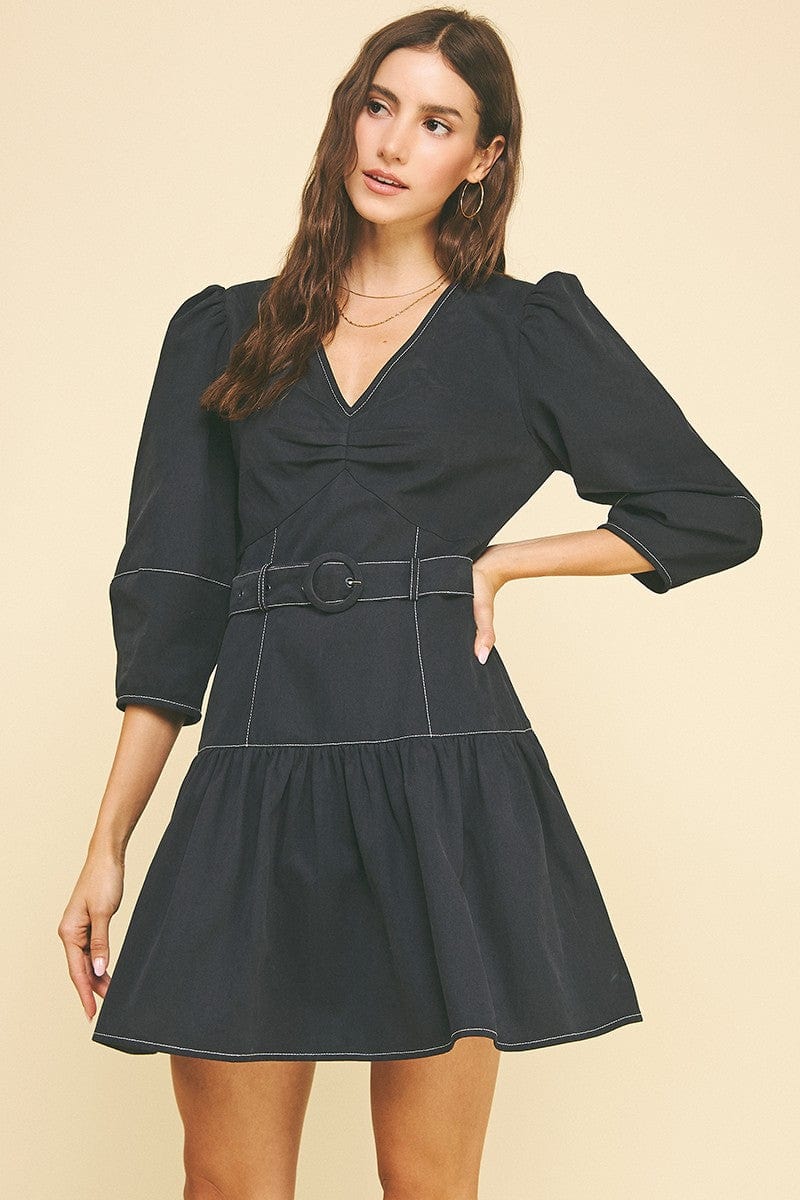 Pinch Dress Kylie Puffed Sleeve Mini Dress