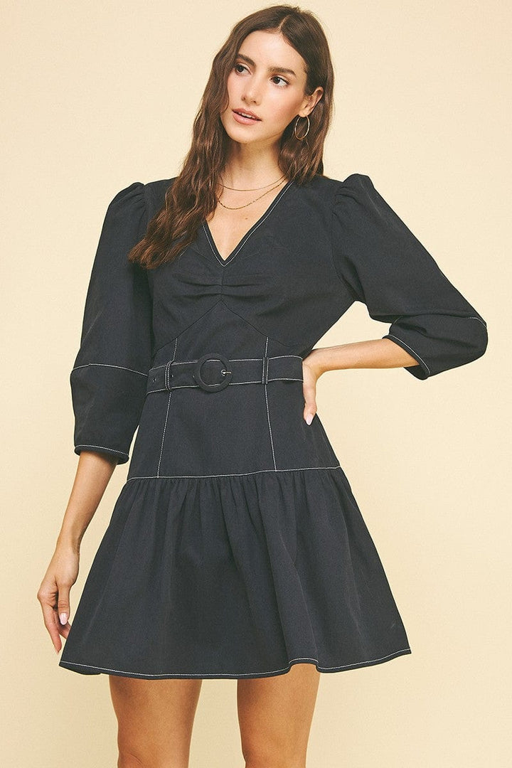 Pinch Dress Kylie Puffed Sleeve Mini Dress