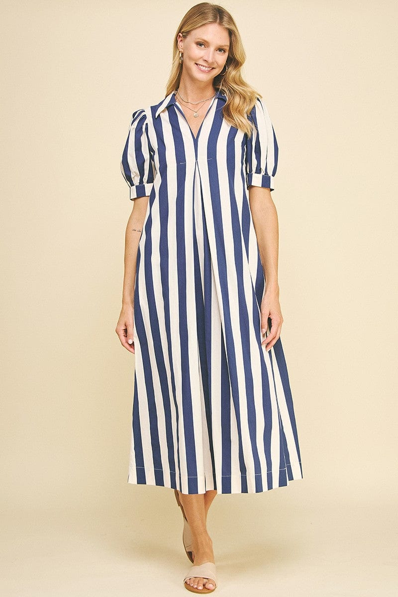 Pinch Dress Navy / S Elsie Stripe Dress