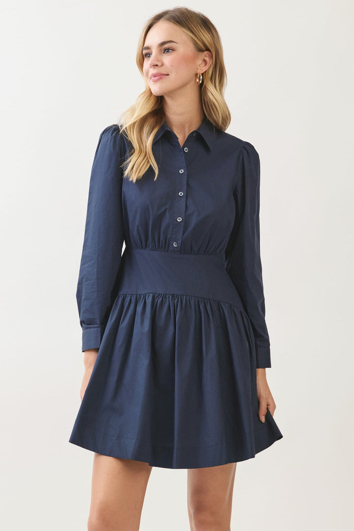 Pinch Mini Dress Ink / S Molly Button Down Mini Dress
