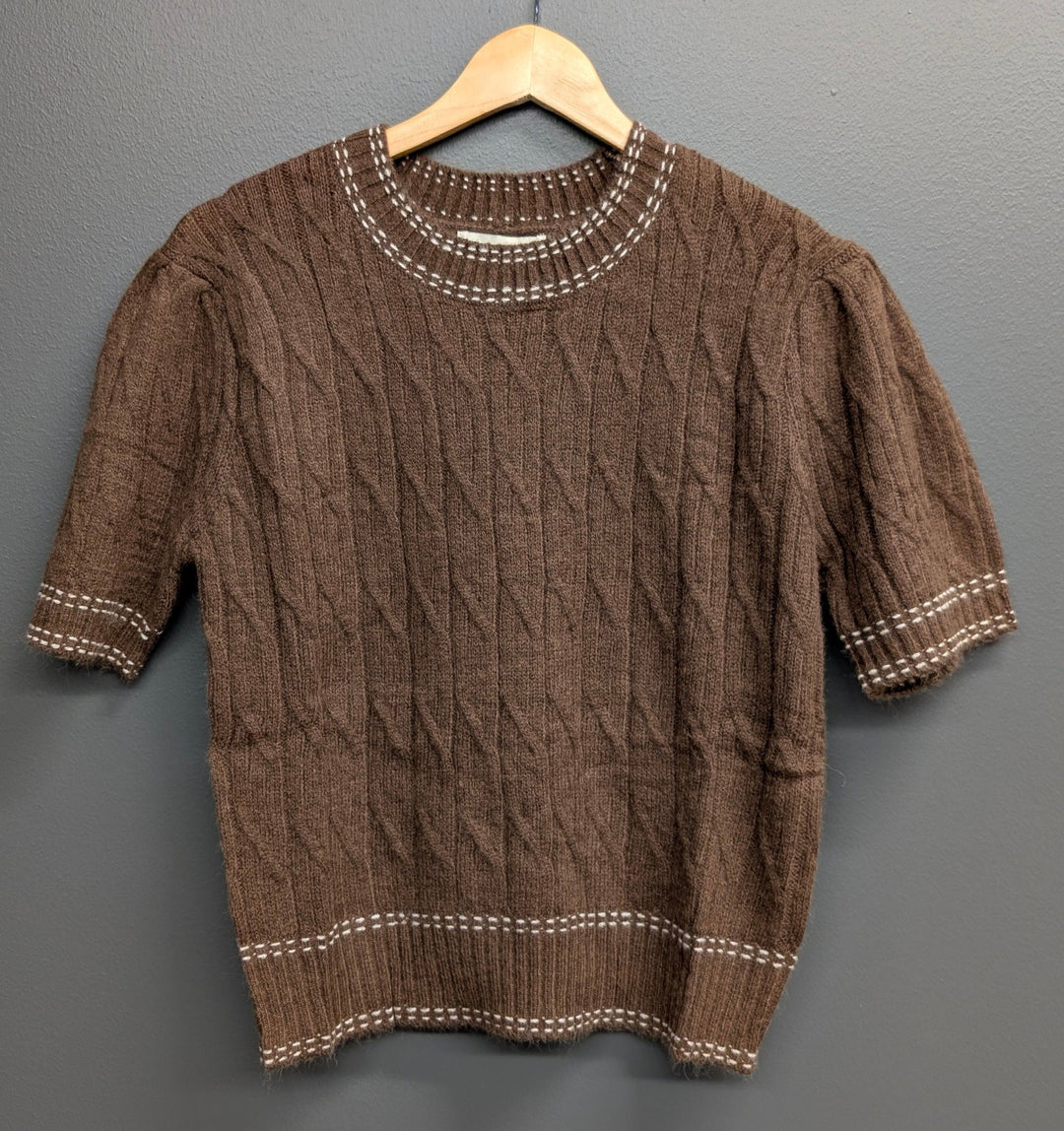 Pinch Sweater Chocolate / S Freya Cable Knit Sweater