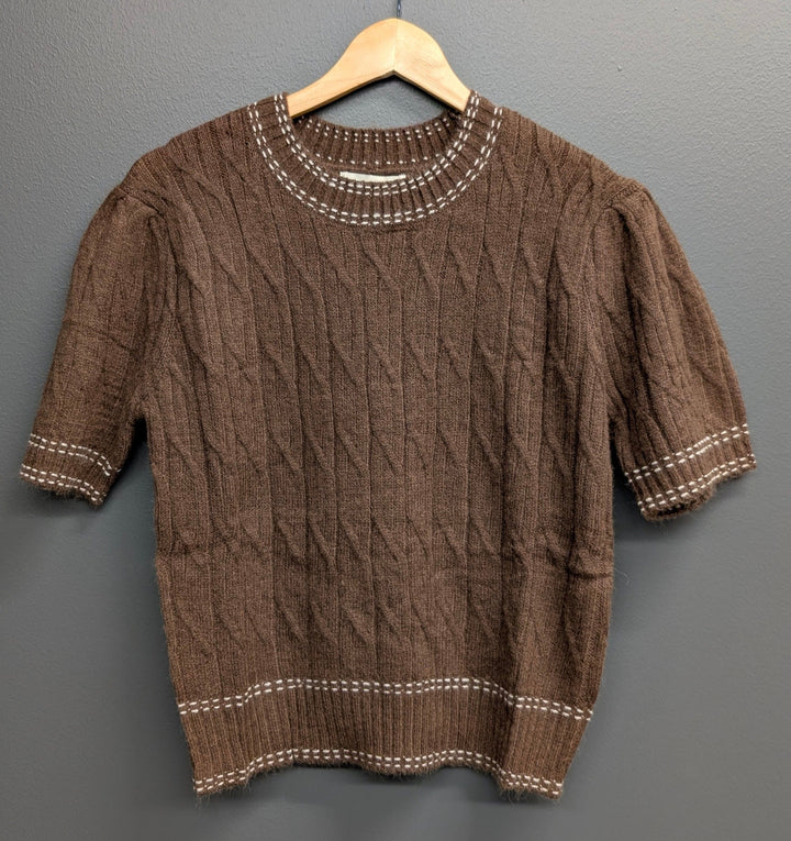 Pinch Sweater Chocolate / S Freya Cable Knit Sweater