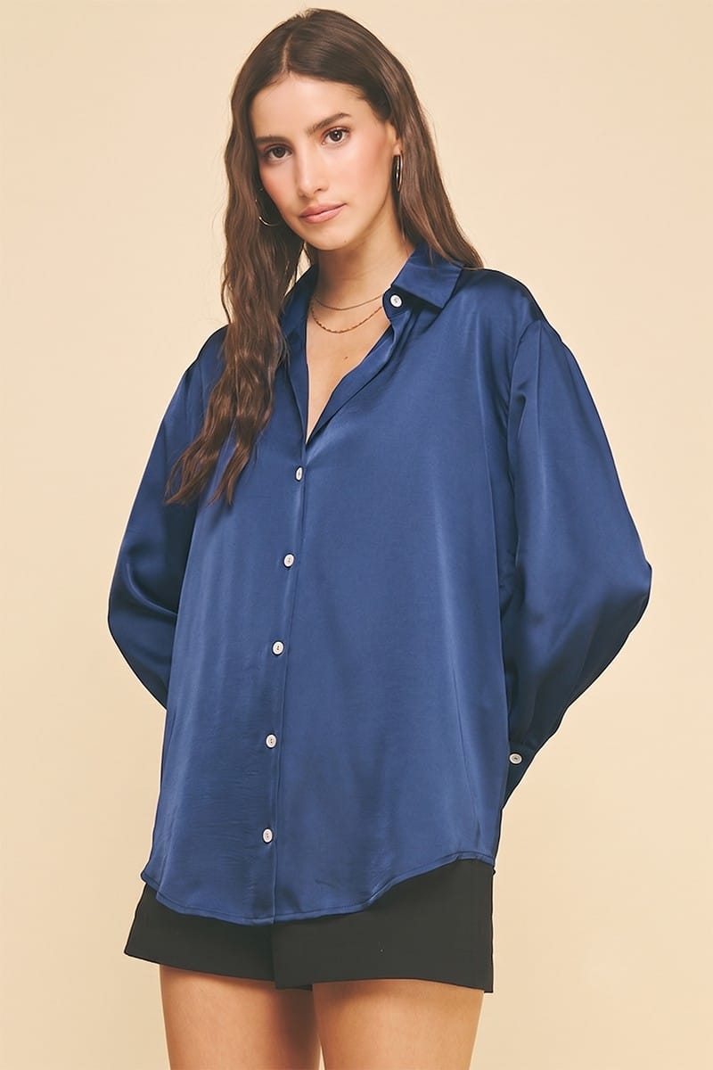 Pinch Top Alora Button Down Top