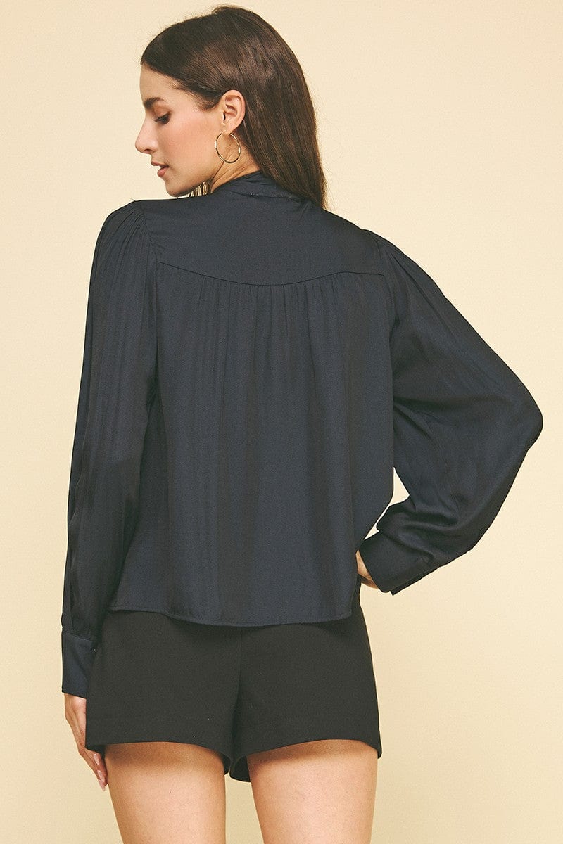 Pinch Top Andrea Tie Neck Top