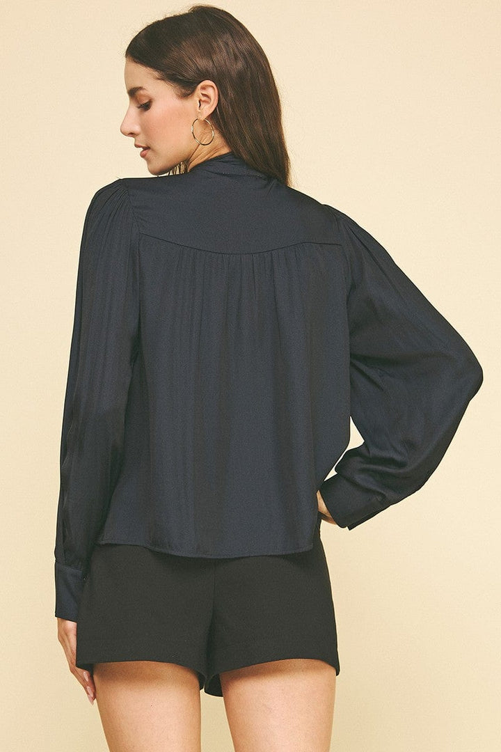 Pinch Top Andrea Tie Neck Top