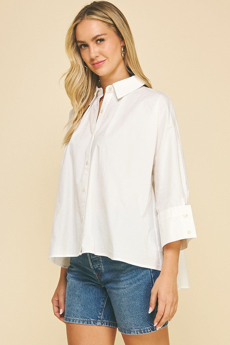 Pinch Top Anna Button Down Top