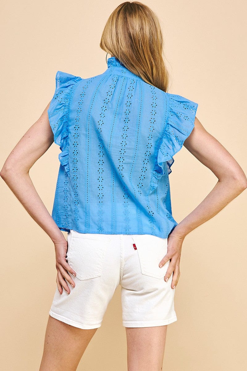 Pinch Top Zuri Embroidered Top